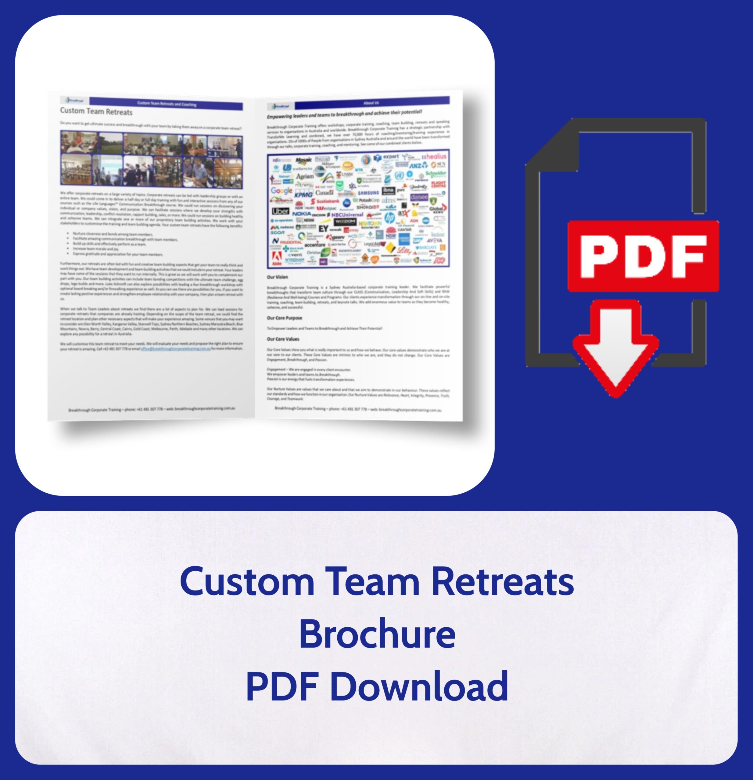 Custom Team Retreats Brochure