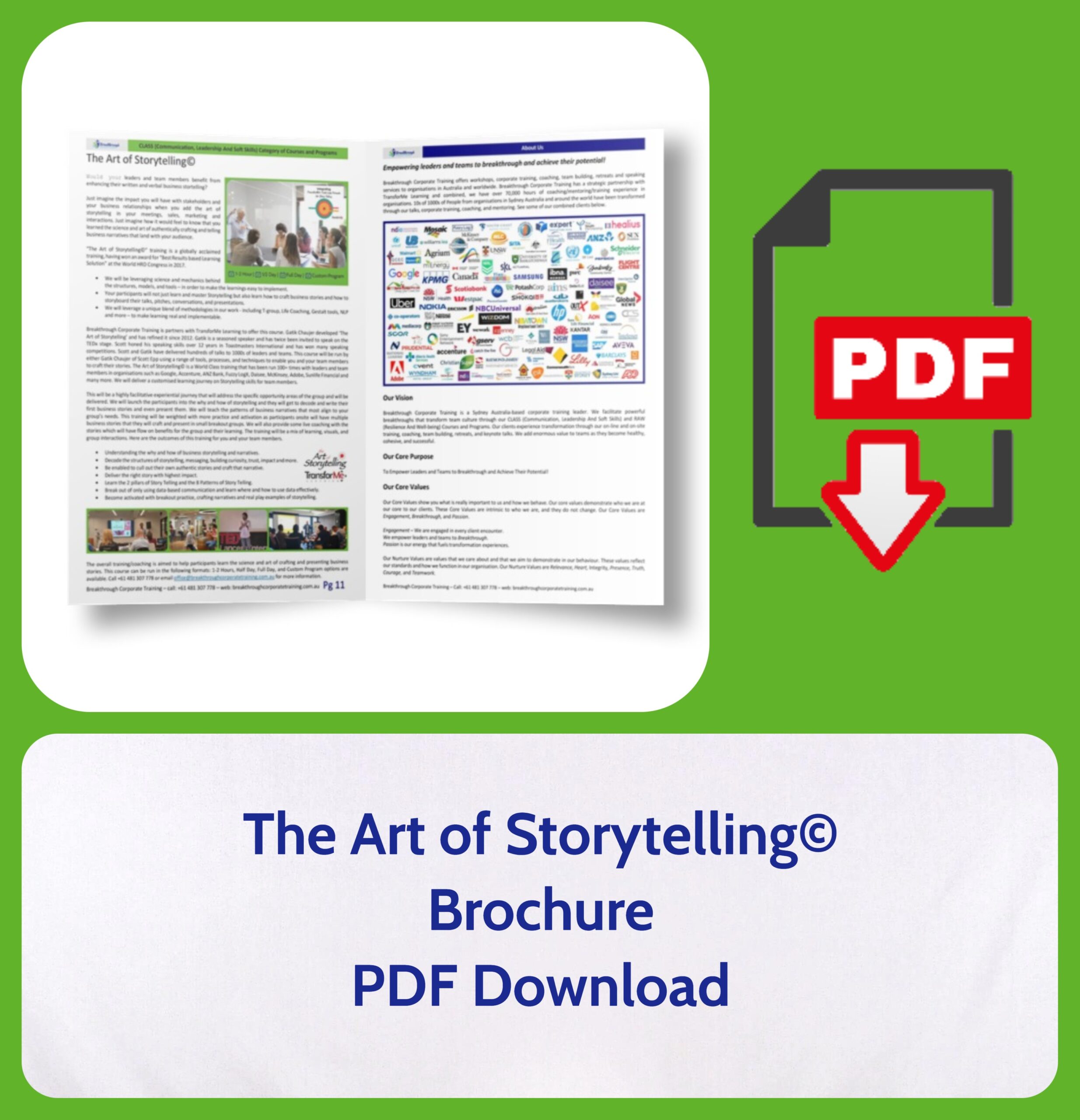 The Art of Storytelling© Brochure