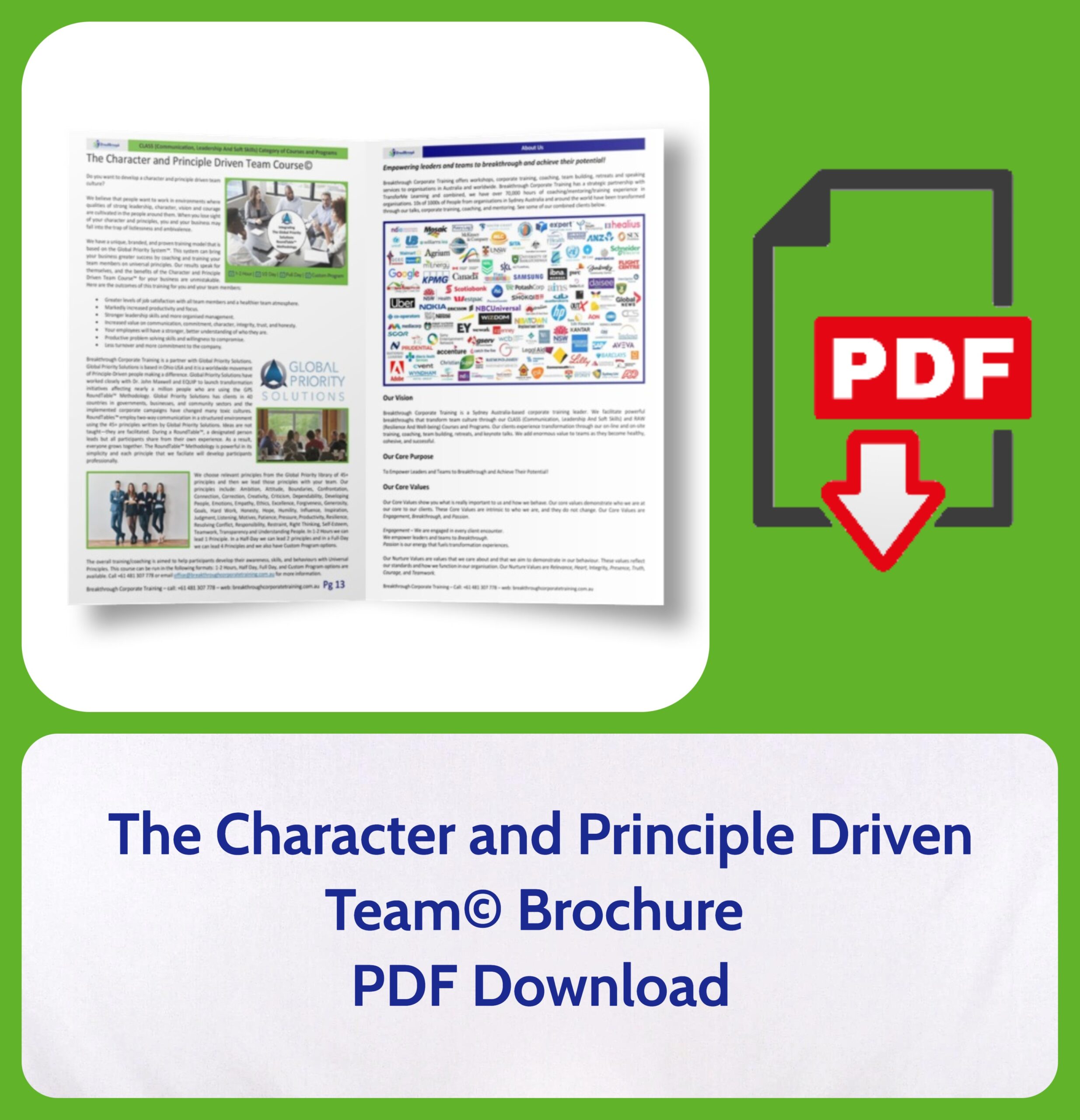 The Character and Principle Driven Team