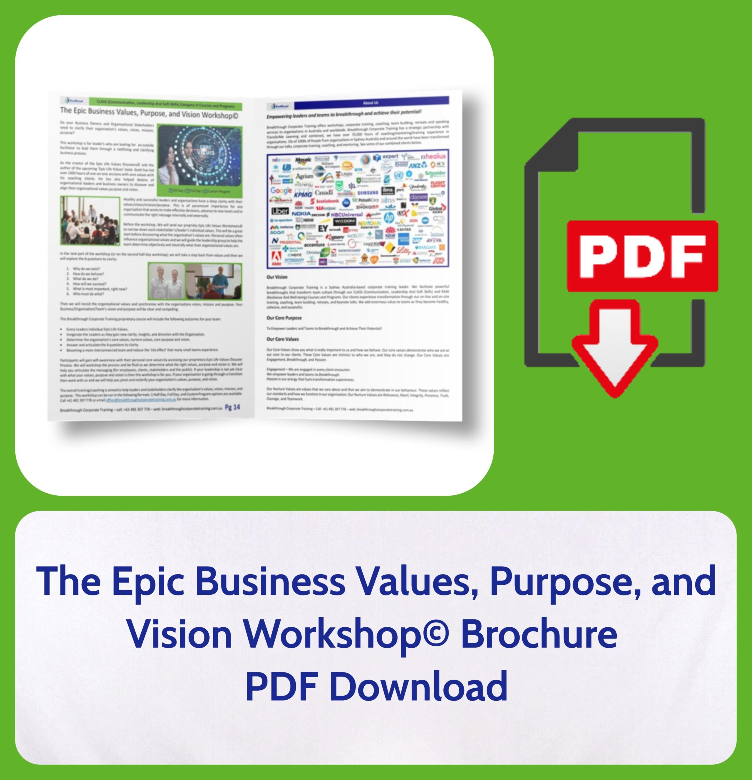 The Epic Business Values