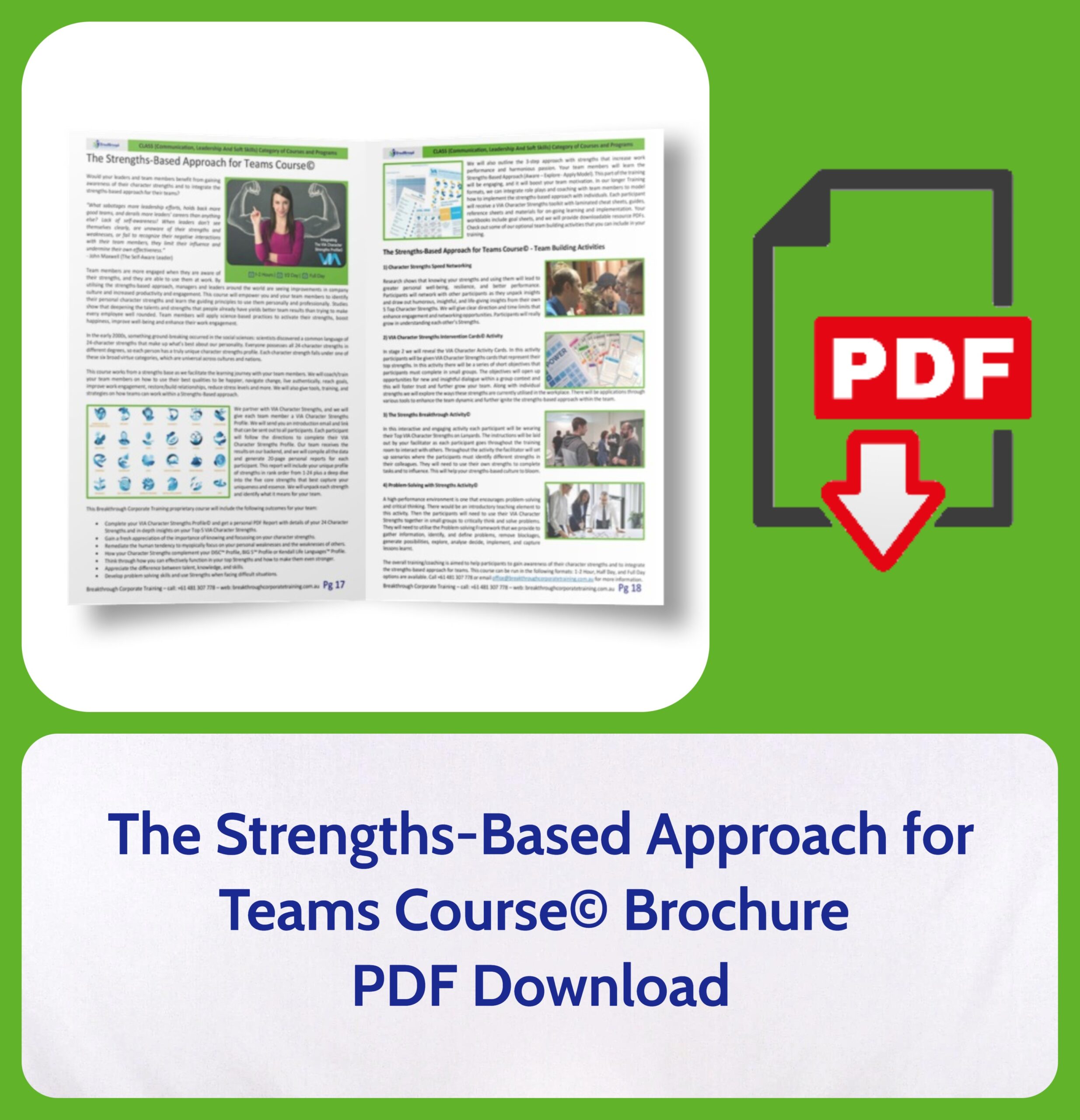 The Strengths-Based Approach for Teams Course