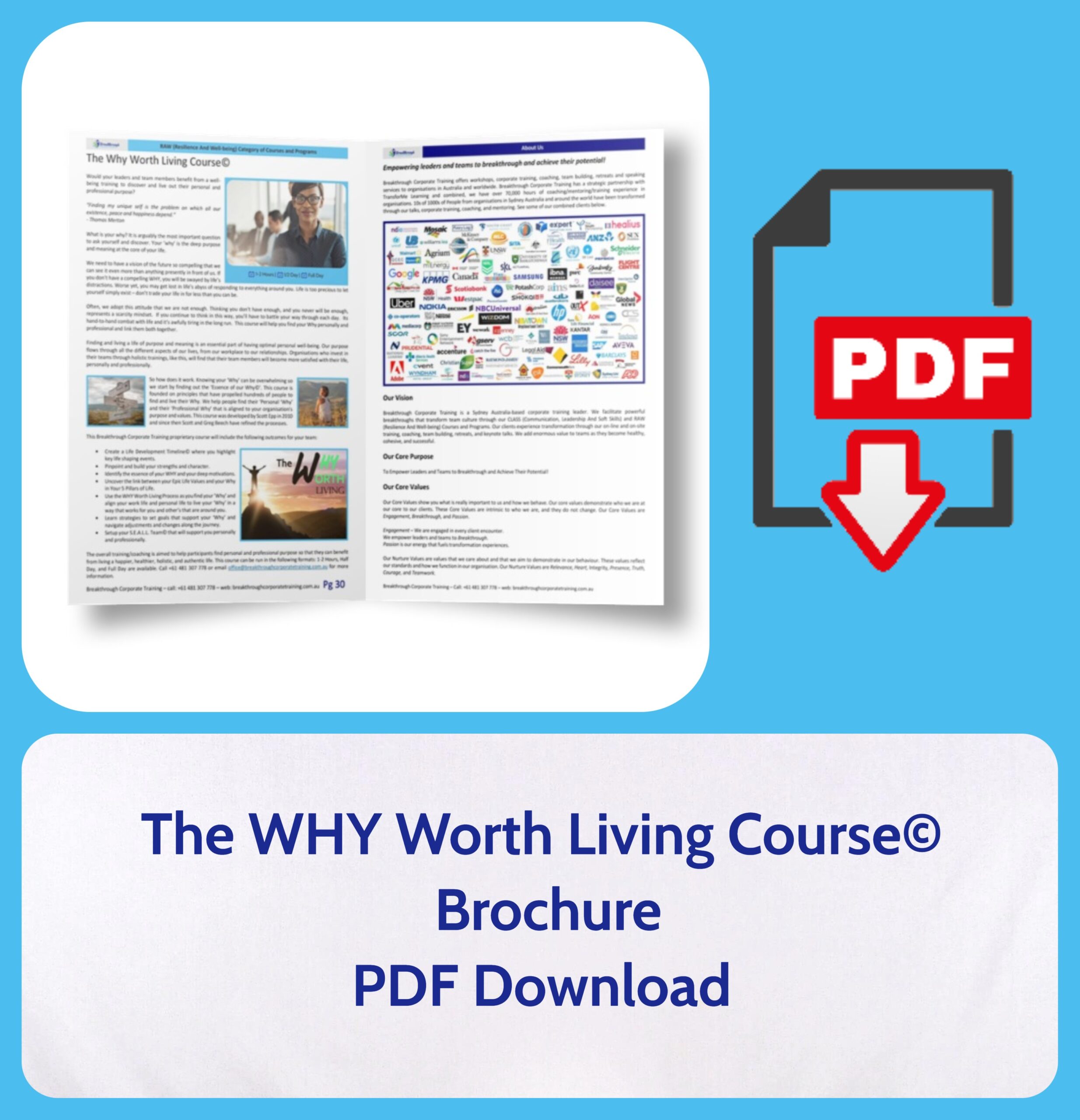 The WHY Worth Living Course